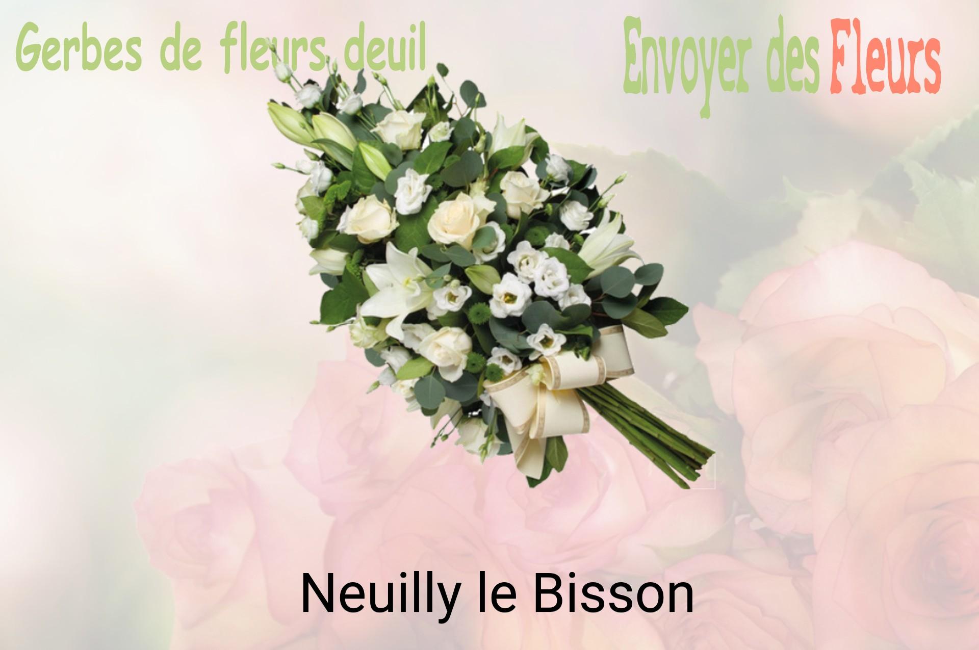 Gerbe de fleurs de deuil livrée à Neuilly-le-Bisson
